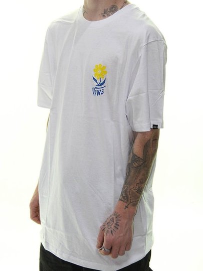 Camiseta Masculina Vans Flower Daze Manga Curta Estampada - Branco