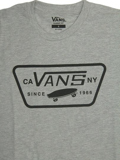 Camiseta Masculina Vans Full Patch Manga Curta Estampada - Cinza/Mescla