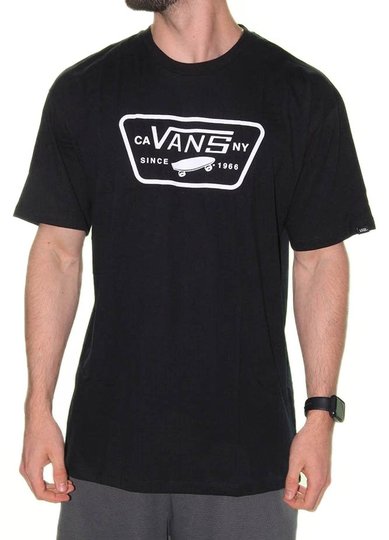 Camiseta Masculina Vans Full Patch Manga Curta Estampada - Preto
