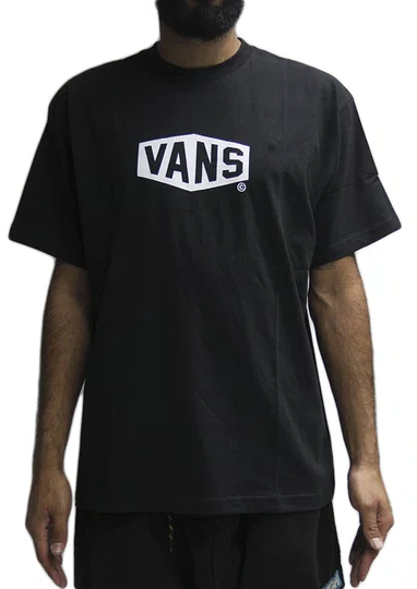 Camiseta Masculina Vans Hex SS Manga Curta Estampada - Preto