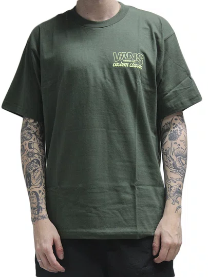 Camiseta Masculina Vans Kelp-Shop Manga Curta Estampada - Verde