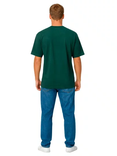 Camiseta Masculina Vans New Left Chest Manga Curta Estampada - Verde