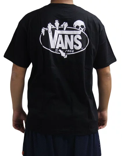 Camiseta Masculina Vans Show Off Manga Curta Estampada - Preto