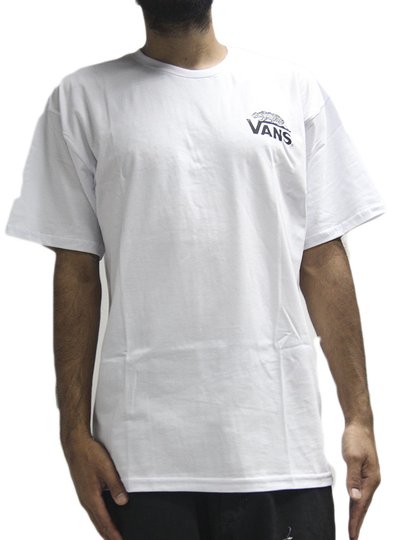 Camiseta Masculina Vans Sneaky Manga Curta Estampada - Branco