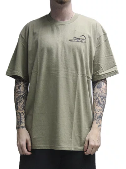 Camiseta Masculina Vans Sting Wagon Manga Curta Estampada - Verde