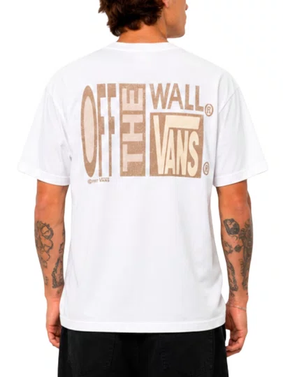 Camiseta Masculina Vans Stretch Crackle Manga Curta Estampada - Branco