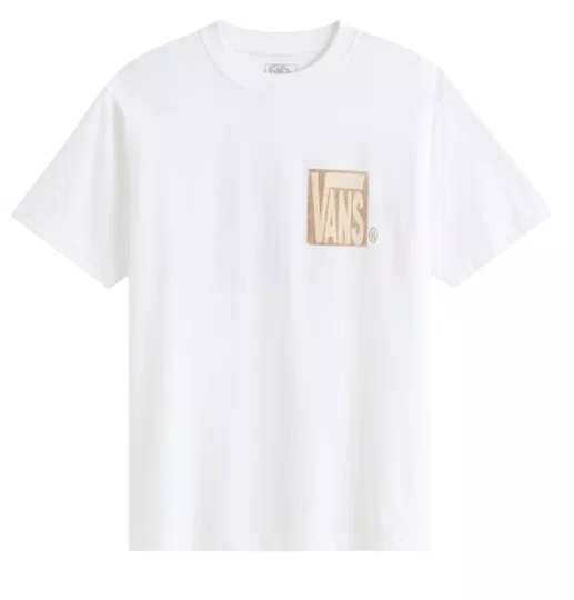 Camiseta Masculina Vans Stretch Crackle Manga Curta Estampada - Branco