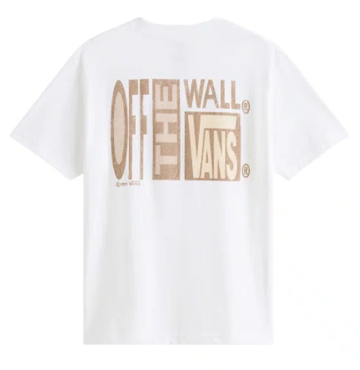 Camiseta Masculina Vans Stretch Crackle Manga Curta Estampada - Branco