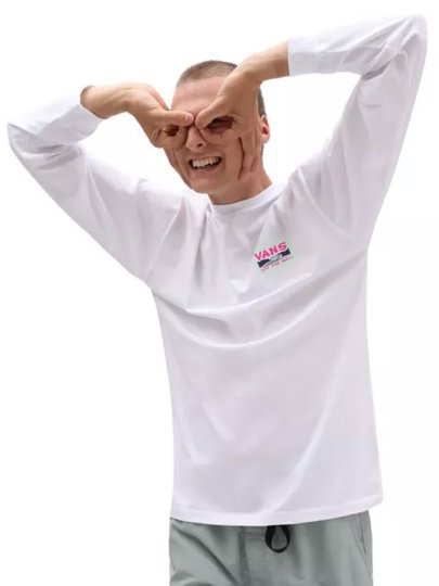 Camiseta Masculina Vans Summer Camp manga longa - Branco