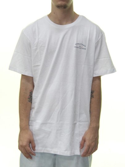 Camiseta Masculina Vissla Bruiser Manga Curta Estampada - Branco