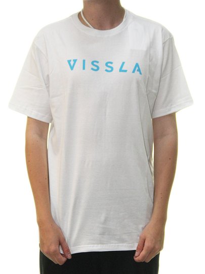 Camiseta Masculina Vissla Foundation Manga Curta Estampada - Branco