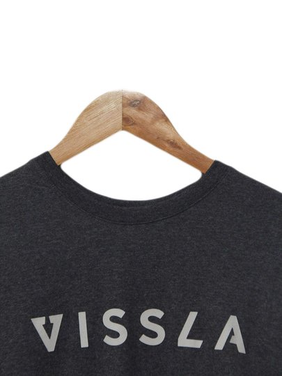 Camiseta Masculina Vissla Foundation Manga Longa Estampada - Preto