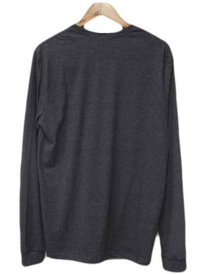 Camiseta Masculina Vissla Foundation Manga Longa Estampada - Preto