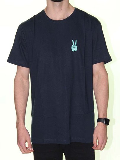 Camiseta Masculina Vissla Kookaburra Manga Curta Estampada - Marinho Escuro