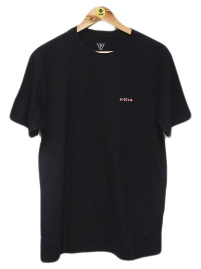 Camiseta Masculina Vissla Reaper Manga Curta Estampada - Preto