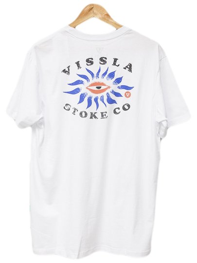 Camiseta Masculina Vissla Yinn Innerstoke Manga Curta Estampada - Branco