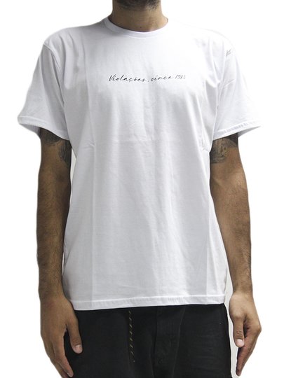 Camiseta Masculina VLCS Liola Crew Manga Curta Estampada - Branco