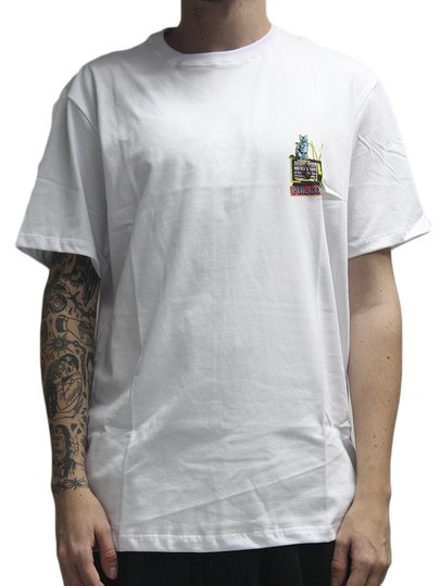 Camiseta Masculina Volcom Catv Manga Curta Estampada - Branco