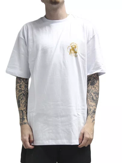 Camiseta Masculina Volcom Comfort Conserve Manga Curta Estampada - Branco