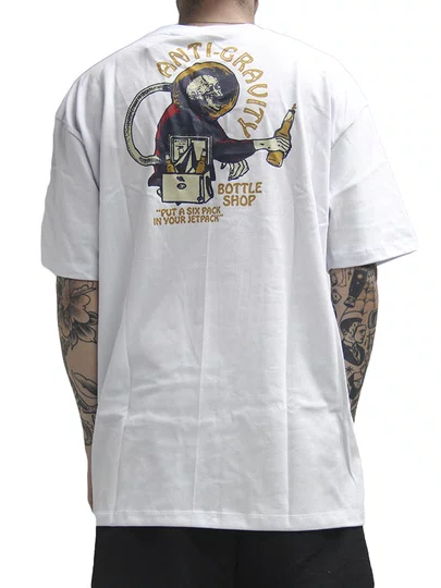 Camiseta Masculina Volcom Comfort Conserve Manga Curta Estampada - Branco