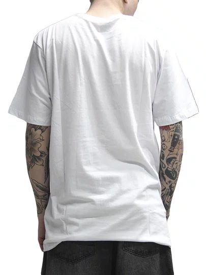 Camiseta Masculina Volcom Mental Crowd Manga Curta Estampada - Branco