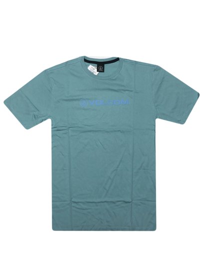 Camiseta Masculina Volcom New Style Manga Curta Estampada - Azul