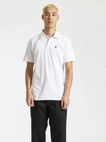 Camiseta Masculina Volcom Polo Solid Stone - Branco