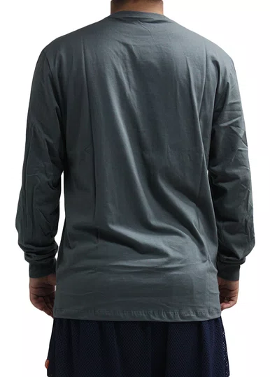 Camiseta Masculina Volcom Silk Stone Blanks Manga Longa Estampada - Cinza