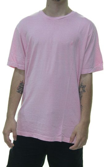 Camiseta Masculina Volcom Solid Stone Manga Curta - Rosa