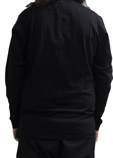 Camiseta Masculina Volcom Stone Blanks Manga Longa Estampada - Preto