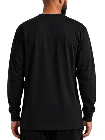 Camiseta Masculina Volcom Stone Blanks Manga Longa Estampada - Preto