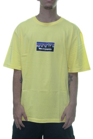 Camiseta Masculina Wats All City Tee Manga Curta Estampada - Amarelo