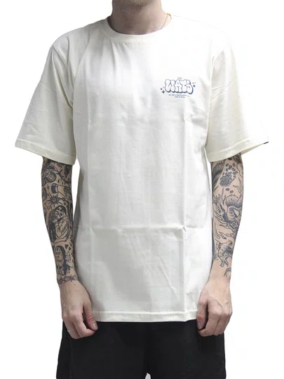 Camiseta Masculina Wats Bomb Manga Curta Estampada - Off White