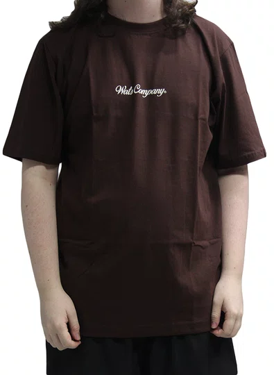 Camiseta Masculina Wats Classic Manga Curta Estampada - Marrom