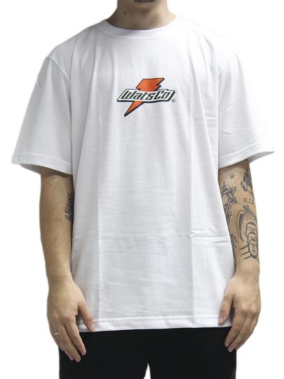 Camiseta Masculina Wats Isotonico Manga Curta Estampada - Branco