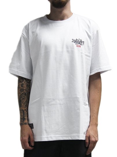 Camiseta Masculina Wats Oversized Herok Manga Curta Estampada - Branco