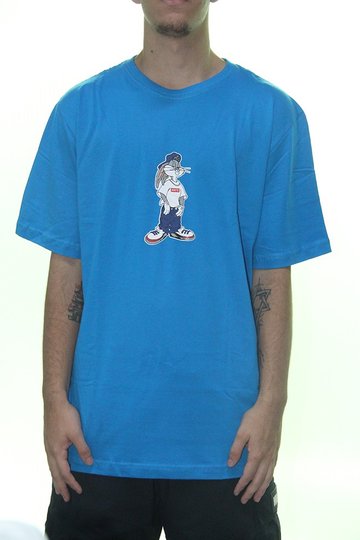 Camiseta Masculina Wats Pernalonga Tee Manga Curta Estampada - Azul
