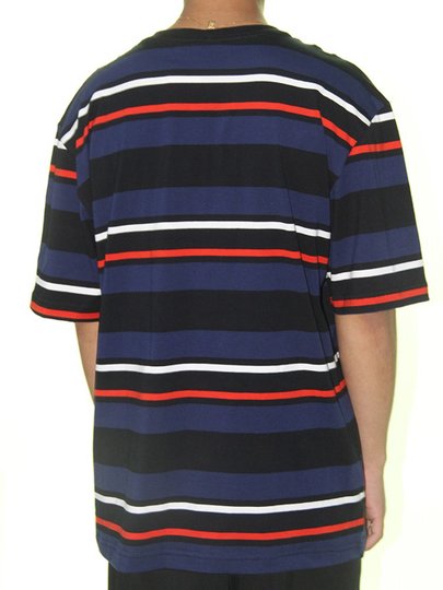 Camiseta Masculina Wats Team Manga Curta Listrada - Preto/Marinho 