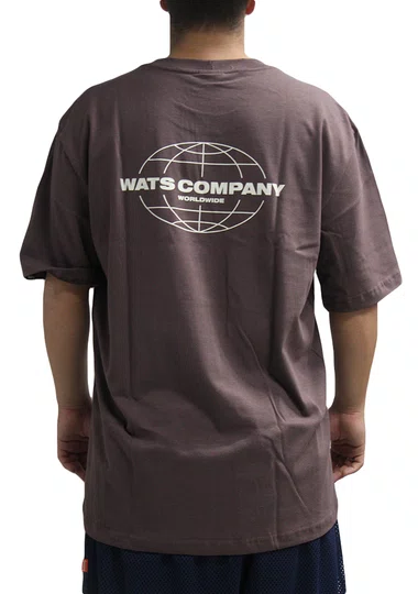 Camiseta Masculina Wats Worldwide Manga Curta Estampada - Marrom