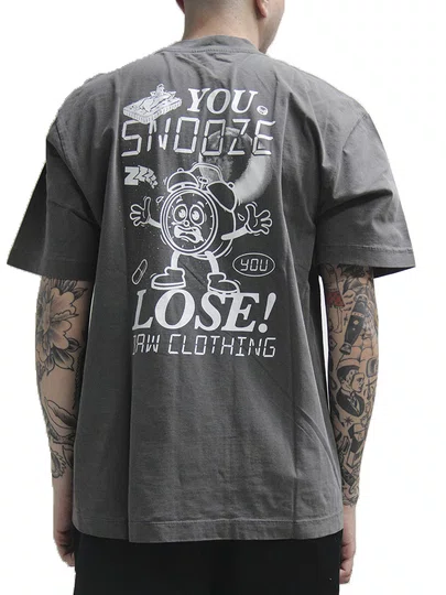 Camiseta Masculino Baw Regular Lose Manga Curta Estampada - Preto
