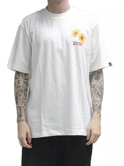 Camiseta Masculino Baw Regular Sun Seekers Manga Curta Estampada - Off White