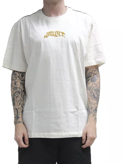 Camiseta Masculino Blunt Lettering B Manga Curta Estampada - Bege