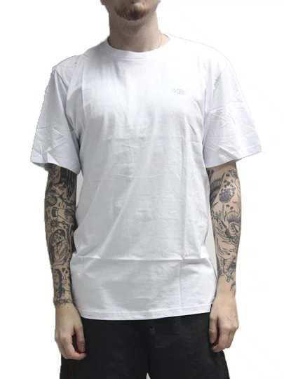 Camiseta Masculino HB Basica Vazado Manga Curta Estampada - Off White