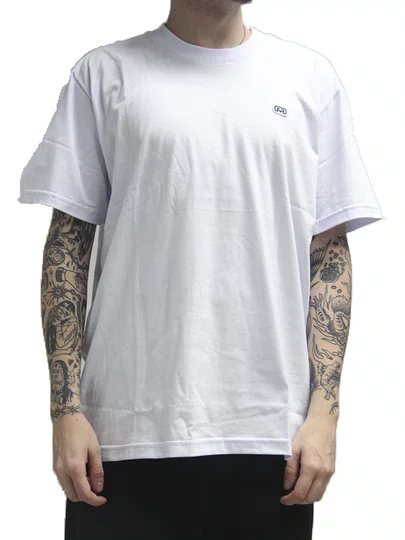 Camiseta Masculino Hocks Bord Manga Curta Estampada - Branco