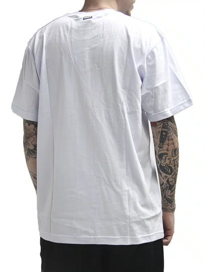 Camiseta Masculino Hocks Bord Manga Curta Estampada - Branco