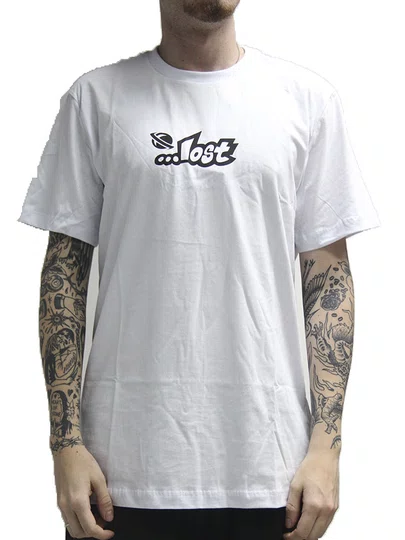 Camiseta Masculino Lost Logo Manga Curta Estampada - Branco