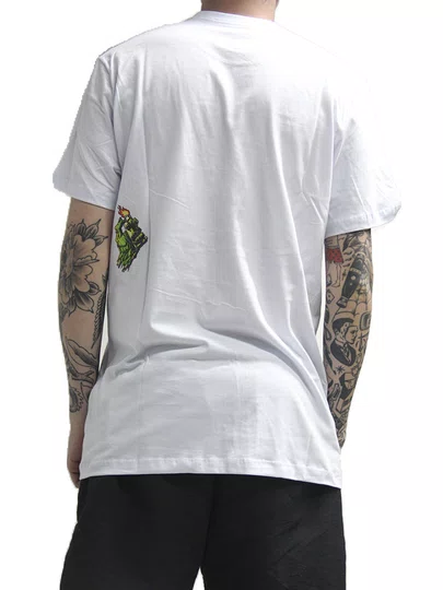 Camiseta Masculino Lost Saturn Zombie Manga Curta Estampada - Branco
