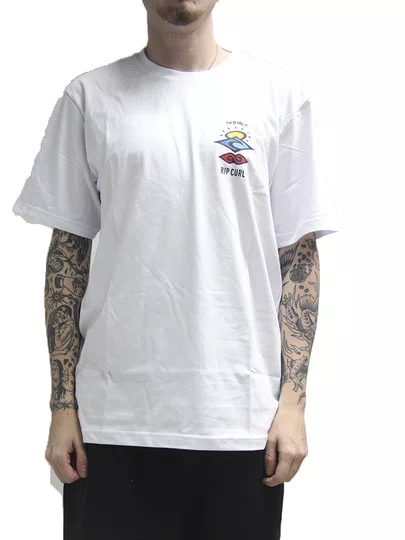 Camiseta Masculino RC Search Icon Manga Curta Estampada - Branco