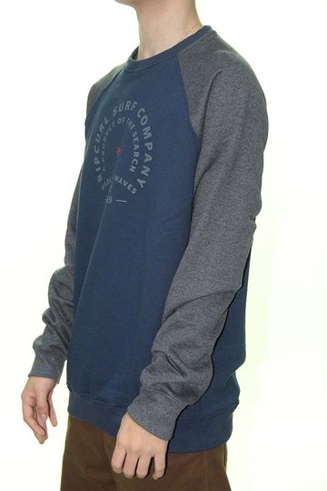 Camiseta Masculino Rip Curl Archy Manga Longa Estampado - Marinho/Chumbo