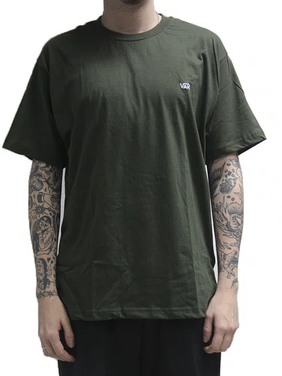 Camiseta Masculino Vans Dried Kelp Manga Curta Estampada - Verde